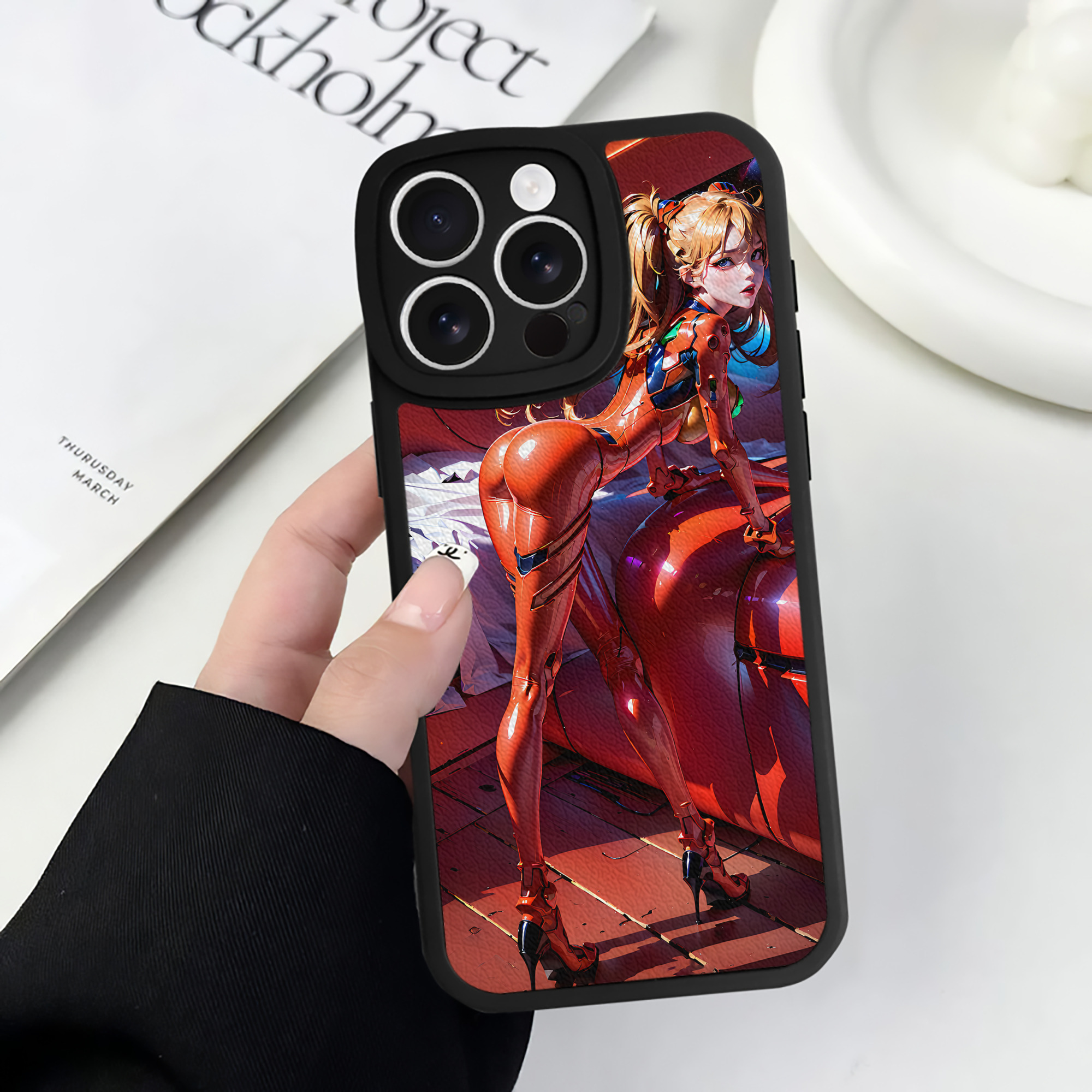 （画像用） EVA 新世紀エヴァンゲリオン 【iPhone 16シリーズ対応】シリコンスマホケース（レザー調） 材質：シリコン